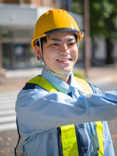 屋外警備の様子